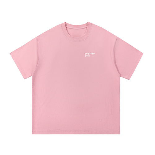 Bring the Color Back essential tee in pink, flat front