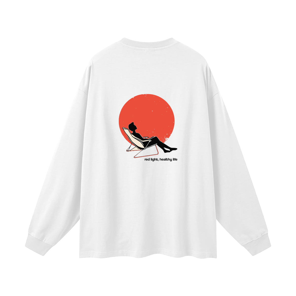 Red Light, Healthy Life · Oversized Long Sleeve Tee