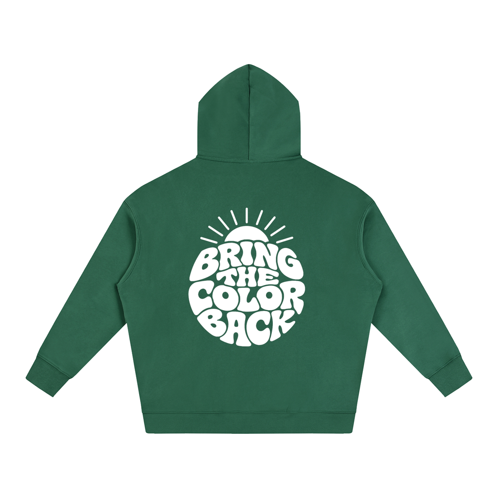 Bring the Color Back oversized hoodie, flat back print