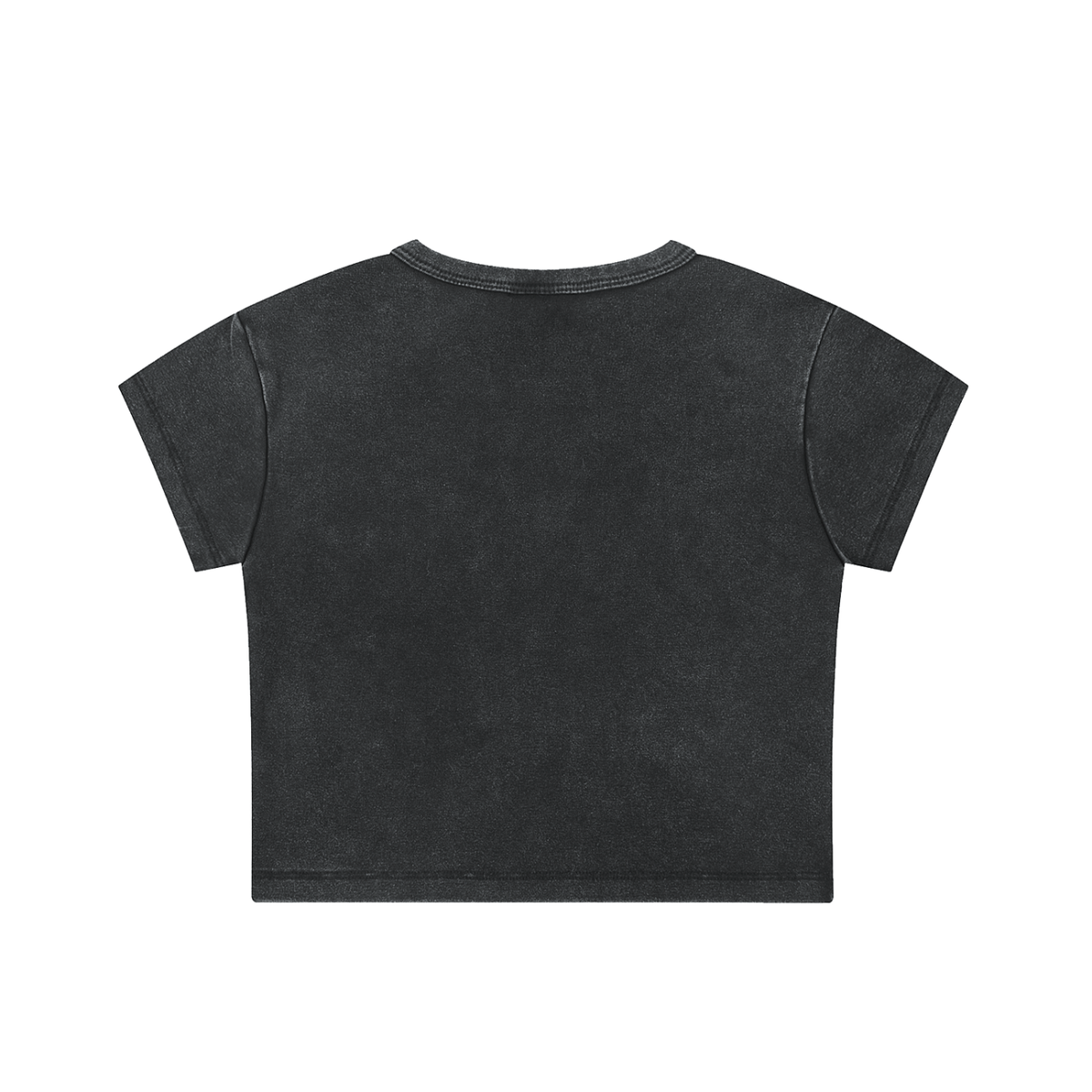 Sunset Wordmark washed crop top, flat back (plain)