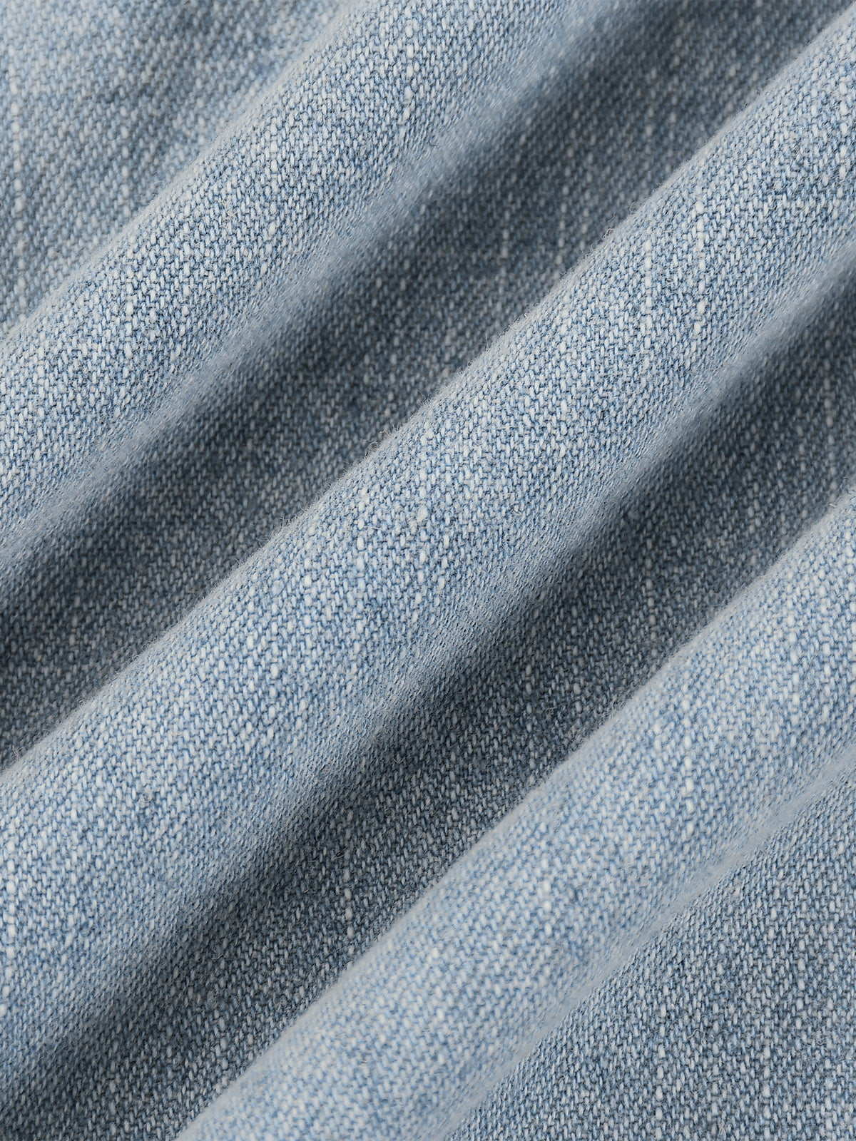 Blue vintage-wash denim, up close