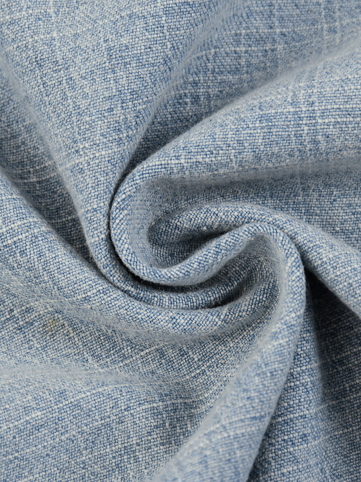Blue vintage-wash denim, up close