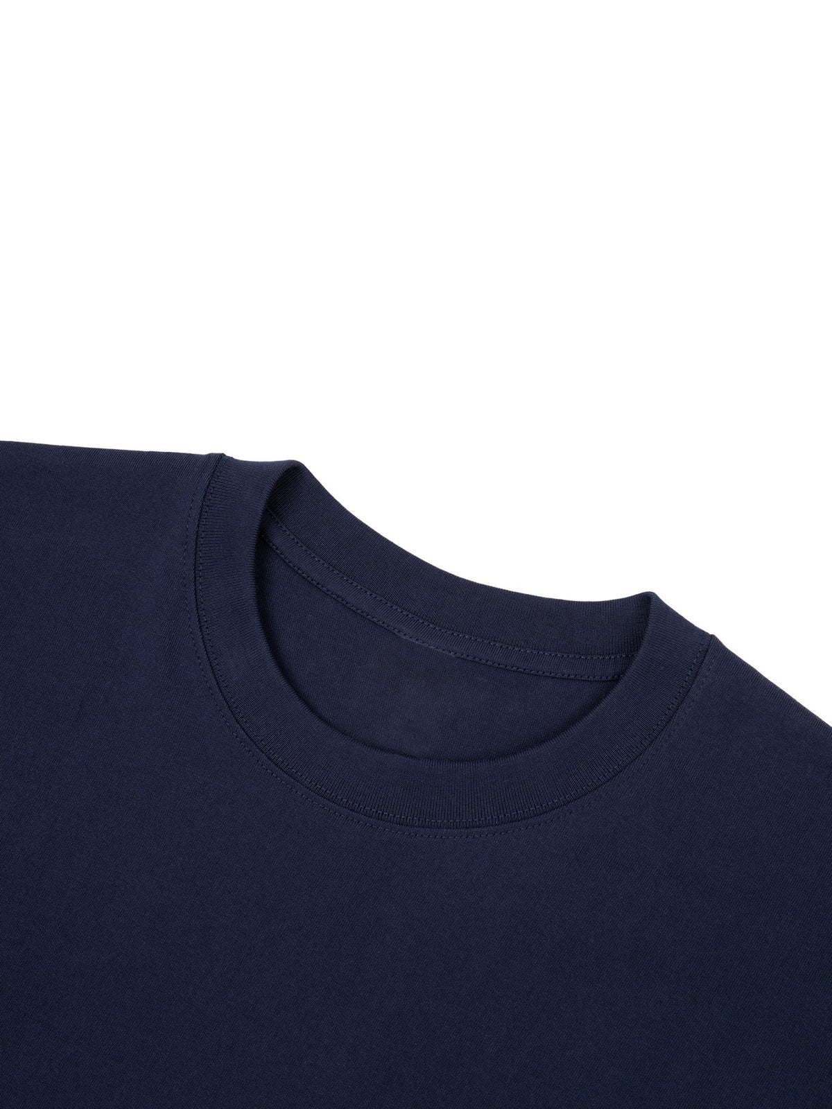 Ribbed crew collar, 260 gsm cotton