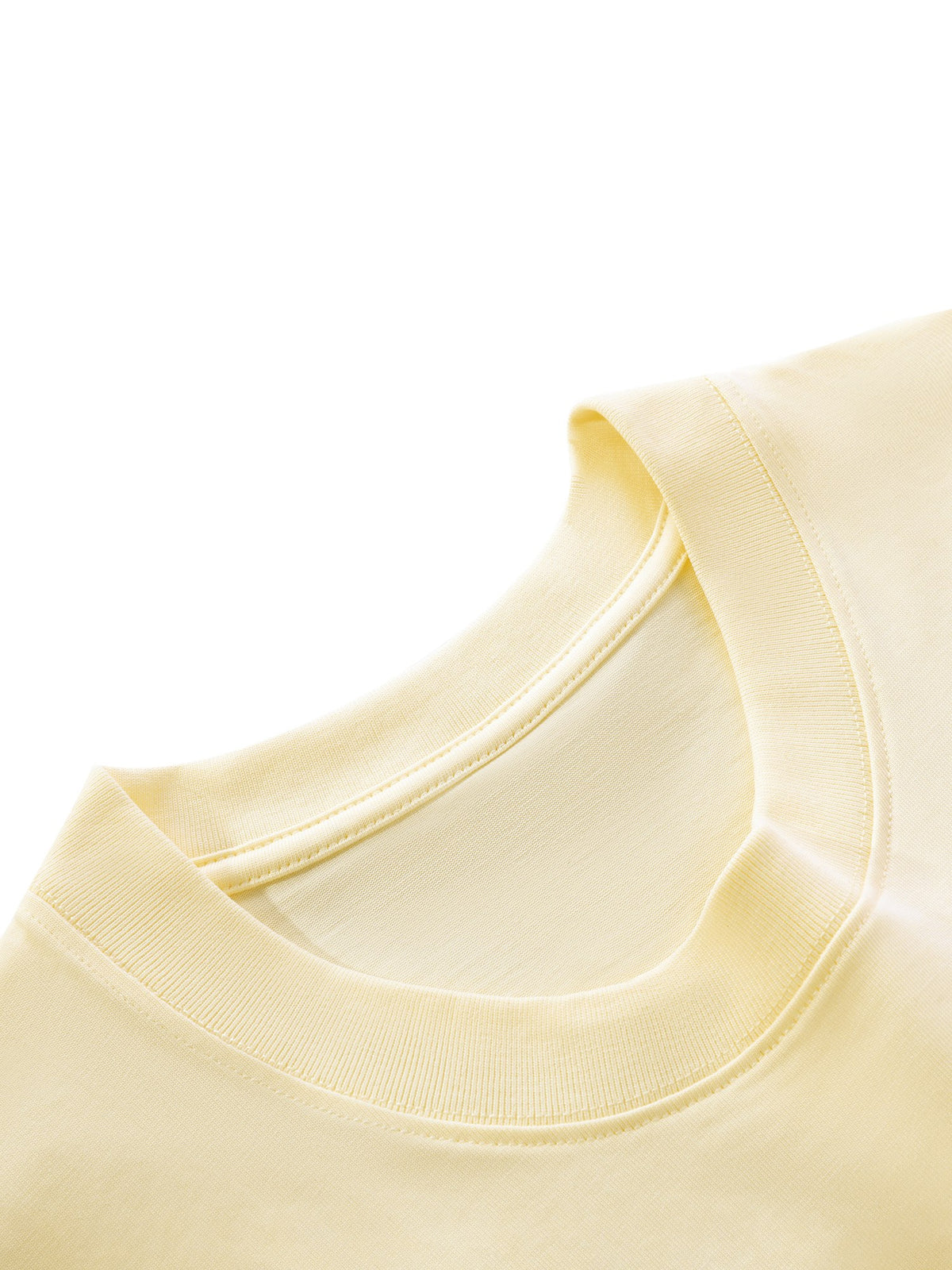 Ribbed crew collar, 300 gsm heavyweight cotton