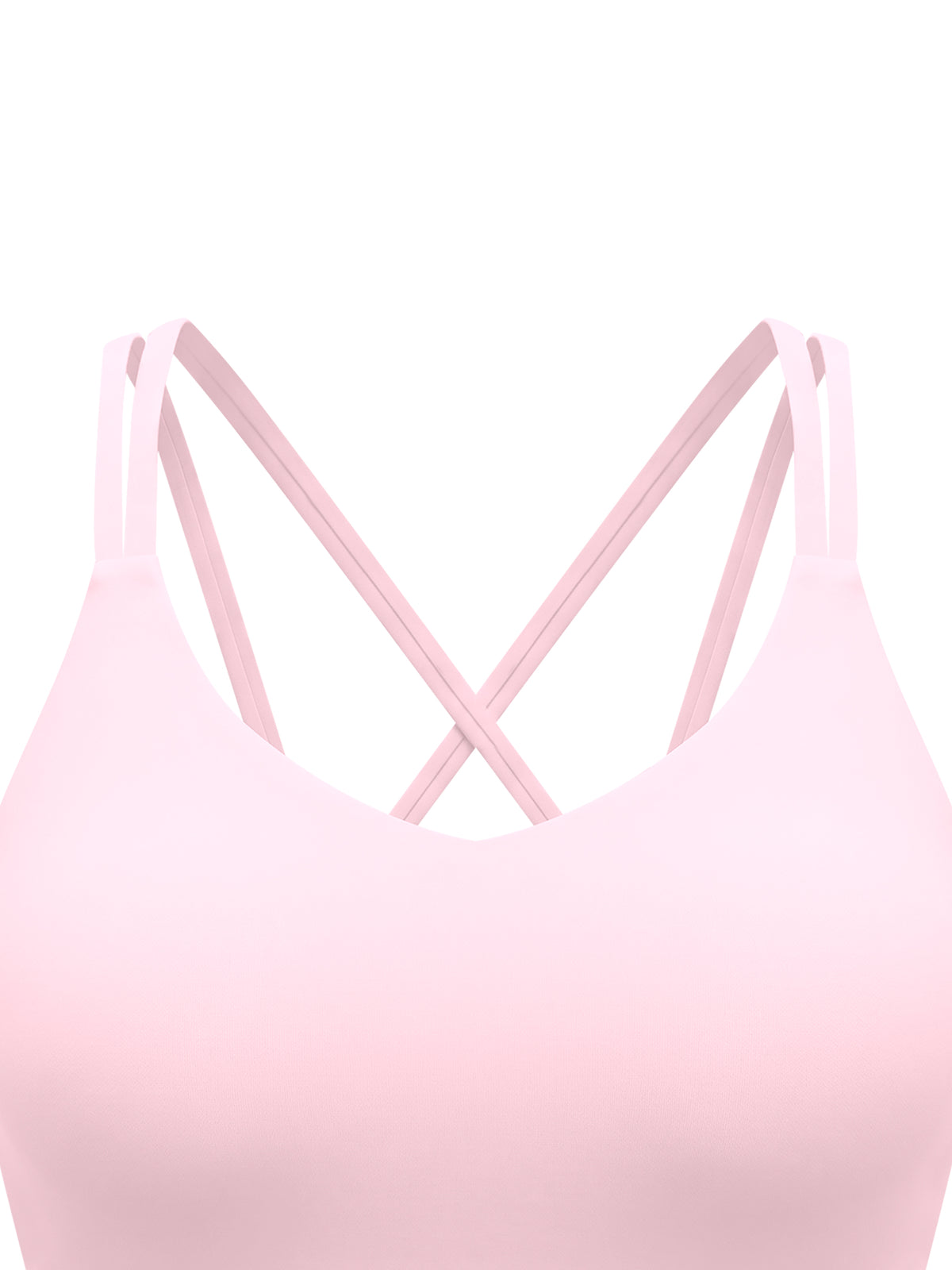 Pink sport bra, fabric up close
