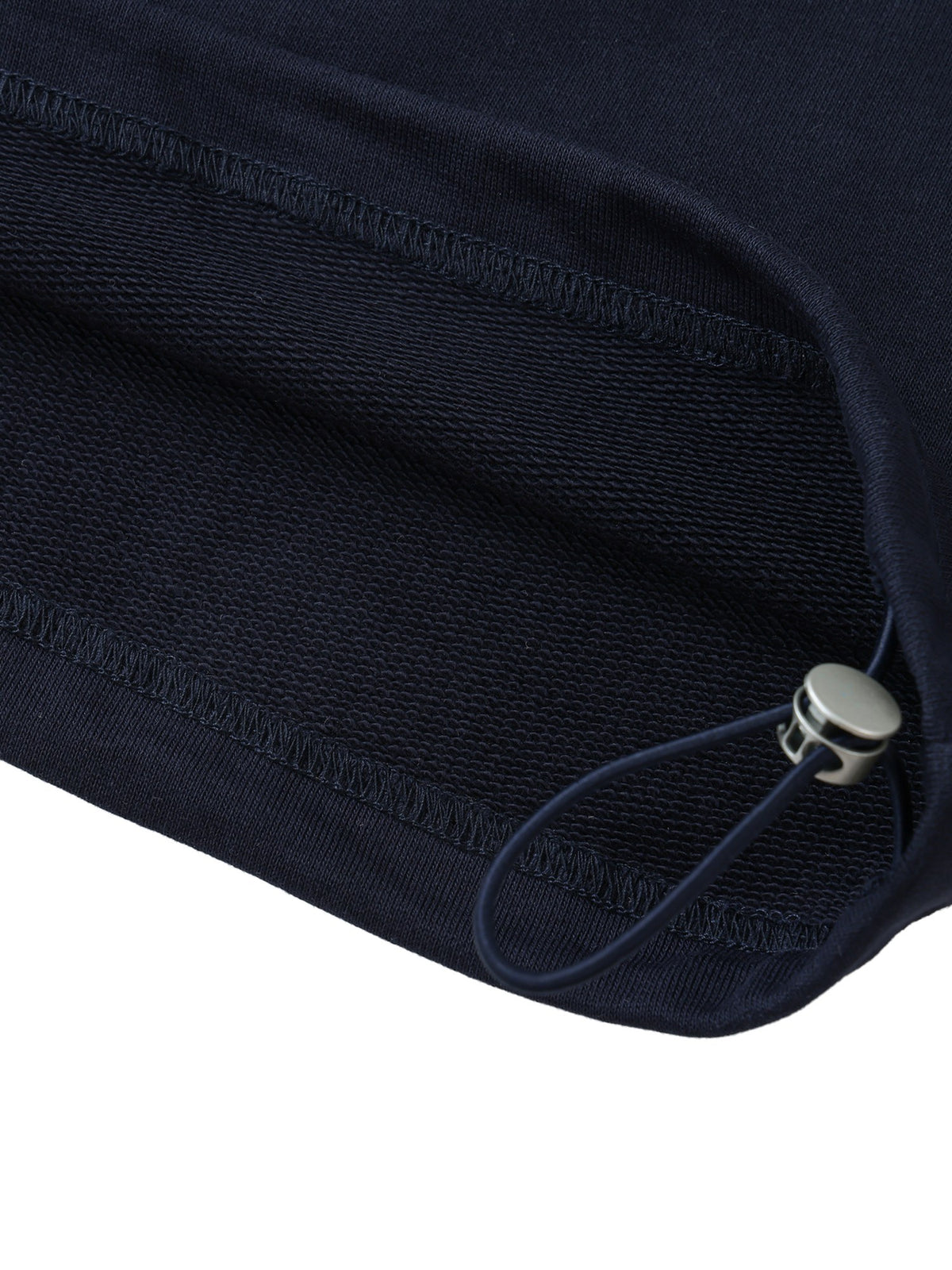 Hem drawcord with metal toggle