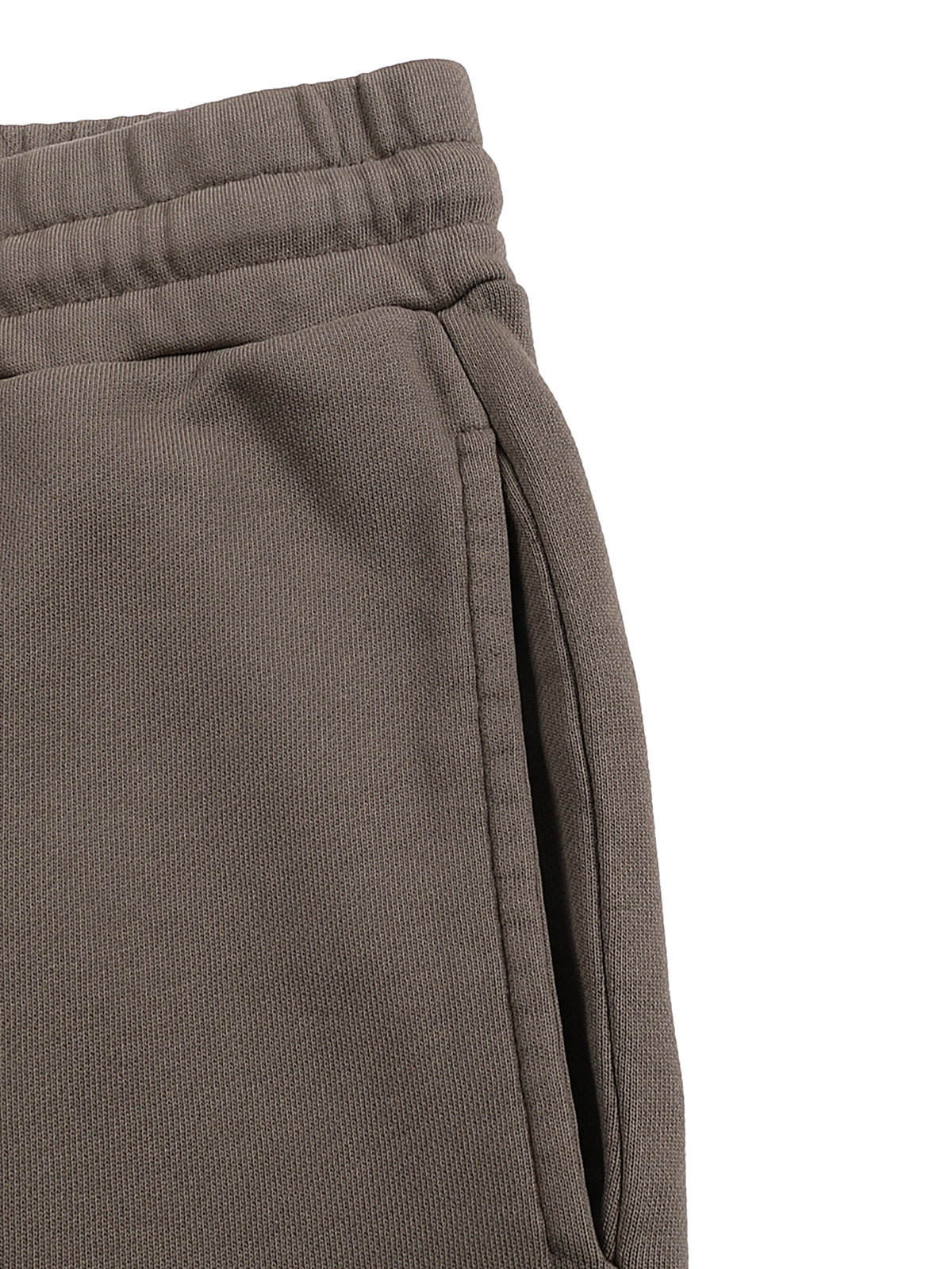 Mocha cotton fleece, up close