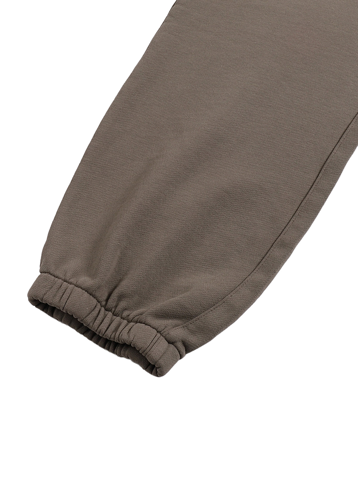 Mocha cotton fleece, up close